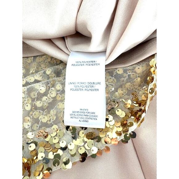 Violet Weekend Strapless Ombre Sequin Maxi Gown with Gold Buckle in Back – 15/16 - Picture 7 of 8